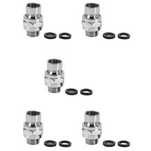 5X Kogelgewricht van Messing, Chroom, Douchearmkop, in Hoek Verstelbare Draaibare Adapter