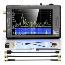 ZS-407 TinySA Ultra Handheld Spectrum Analyzer 4 Inch Display 100KHz to 7.3GHz Frequency Analyzer with 32GB Card
