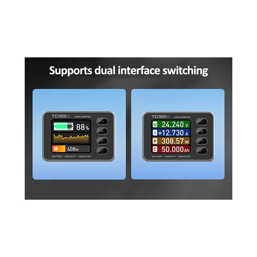 High-Precision Color Screen Coulomb Meter Tc169se Battery Voltage And Current Meter Lithium Battery Capacity Tester,B 6033231092203