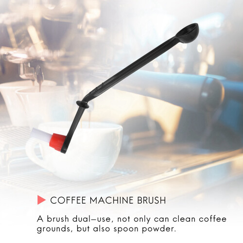 4X 2 in 1 Coffee Machine Brush Nylon Espresso Coffee Grinder Brushes Coffee Spoon Machine Group  Kitchen Tools 1