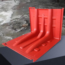 Flood Barrier Panel LShaped ABS, Reusable Water Barrier with SnapOn Seal for Garage and Basement, 6pcs