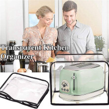 2X Toaster Oven Dust Cover Kitchen Appliance Cover Transparent Breakfast Machine Toaster Cover Foldable Dust Cover