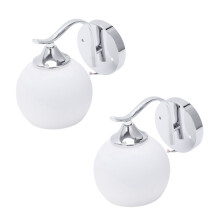 2X Modern Wall Sconce Luminary E27 LED Wall Lamp Reading Lamps Wall Mounted Modern Glass Sconces Bedside Reading Lamps