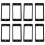 8Pcs Flat Humbucker Pickup Mounting Ring Frame ABS for Electric Guitar 1