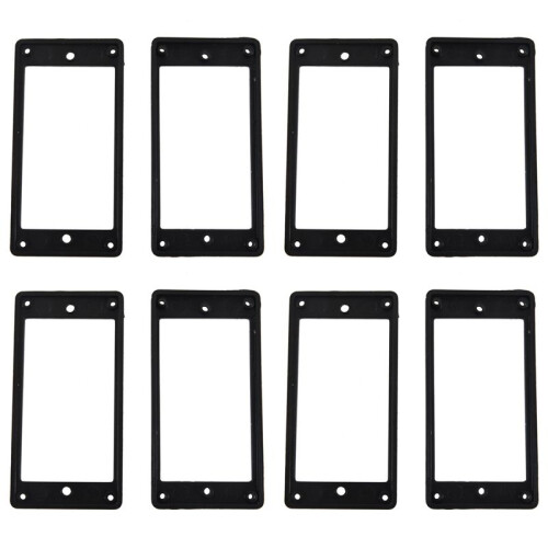 8Pcs Flat Humbucker Pickup Mounting Ring Frame ABS for Electric Guitar