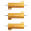 3X Gold Tone Screw Tab Wirewound Aluminium Resistor 1 Ohm 5% 50 Watt 1