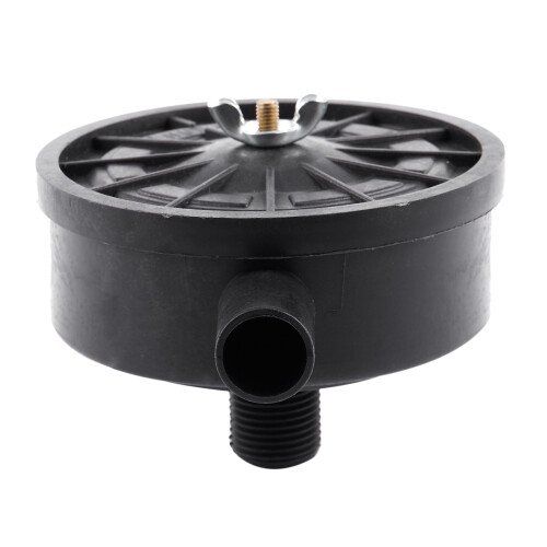 1/2" PT Male Thread Black Plastic 10cm Dia Filter Silencer for Air Compressor 2