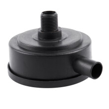 1/2" PT Male Thread Black Plastic 10cm Dia Filter Silencer for Air Compressor