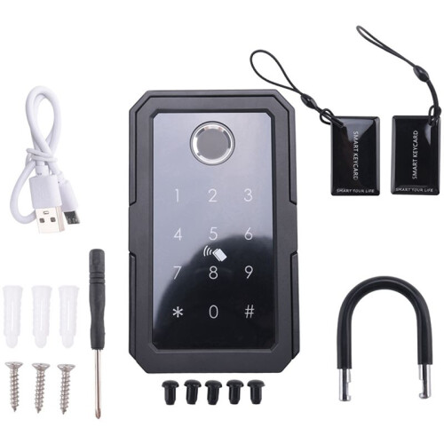3X Smartkey Lock Box, Home Key Wireless Smartlock Box, Electronic Key Box App Digital Code  Key Safe for Host 1
