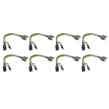 15-Pinowy MęSki na 8-Pinowy (6 + 2) Kabel ZasilająCy PCI-E Kabel 15-Pinowy do 8-Pinowy Kabel 18AWG PrzewóD do Karty Graficznej (8 Sztuk)