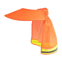 Hard Hat Sun Shade with Neck Protector, Visibility Orange Full Brim Breathable Heat Resistant