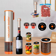 Advanced Suction Handheld Food Sealer with Mason Jar Silicone Lids for Meat and Wine