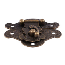 2X Antique Retro Vintage Decorative Wooden Jewelry Box Hasp Pad Chest Lock Size:Medium