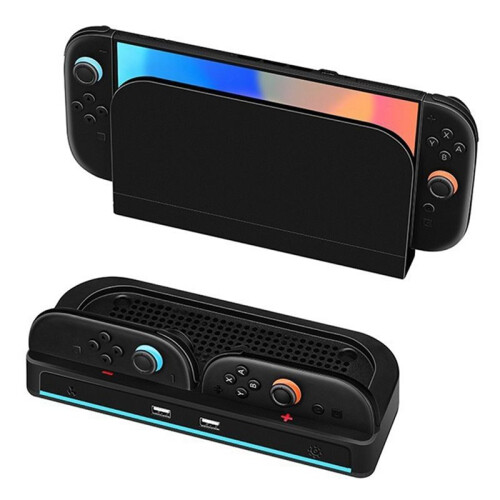 For  2 Console Storage Charging and Cooling Base NS2 Left and Right Small Controller Charging Dock with RGB Light 2