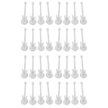 Guitar Coffee Teaspoons,32 Pcs Stainless Steel Musical Coffee Spoons Teaspoons Mixing Spoons Sugar Spoon(Silver)