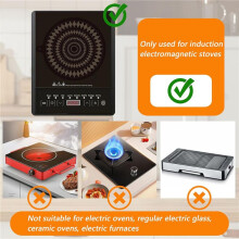 Lot de 4 Tapis de Protection pour Table de Cuisson à Induction en Silicone Thermochromique - Tapis Antidérapant pour Table de Cuisson à Induction