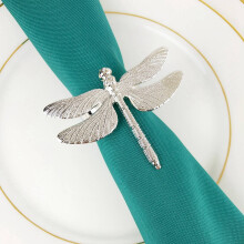 18PCS Dragonfly Portatovagliolo Oro DIY Hotel Tavolo da Banchetto per Matrimonio Display Tovagliolo Nel Metallo Fibbia Decorazione Natalizia