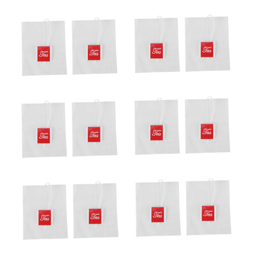 6000Pcs 5.5 x 7cm Pyramid Tea Bag Filter Nylon Tea Bag Single String Label Transparent Empty Tea Bag
