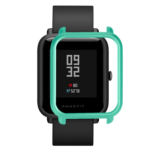 Watch Protective Case Compatible for  Huami  Bip Youth, PC Material Case+Screen Protector Mint Green