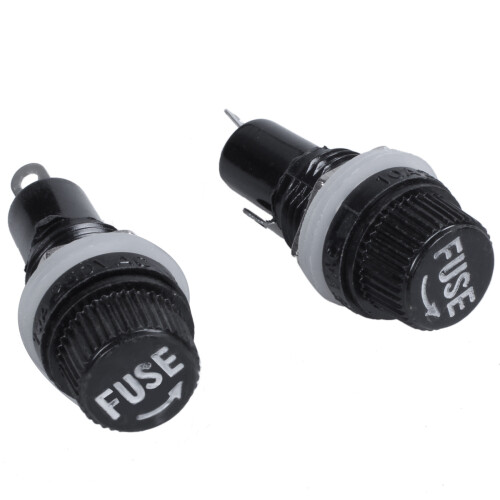 30Pcs 10A AC 250V 5mm x 20mm Panel Mounted Plastic Fuse Holder Socket 1