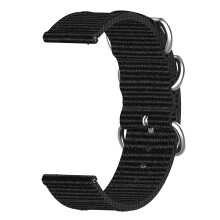 Convient au Bracelet de Montre Venu SQ Bracelet de Rechange en Nylon Souple et Respirant (Noir)