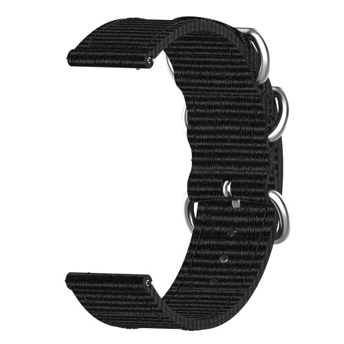 Suitable for  Venu SQ Watch Strap Soft and Breathable Nylon Replacement Strap (Black)