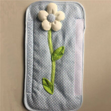 6 STÜCKE Pastoralen Blume Polka Dot Tür / Kühlschrank Griff Abdeckung Kühlschranktür Griff Handschuhe Wohnkultur Küche Zubehör Blau