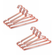 20Pcs Rose Copper Gold Metal Clothes Shirts Hanger with , Heavy Duty Strong Coats Hanger, Suit Hanger Rose Gold