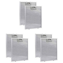 6 Stück Dunstabzugshaubenfilter, Metallgeflecht, Abluftfilter, 320 X 260 mm, Küchenhauben, Ölfilter, Dunstabzugshaube, Fett