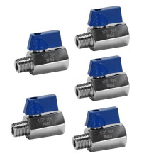 5X Válvula de Bola 1/2 Pulgada Válvula de Bola de Acero Inoxidable 304 NPT Hembra Y Macho Perfecto para Válvula de Control de Flujo de Cabezal de