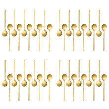 Stainless Steel 40 Pcs Espresso Spoons Teaspoons for Coffee Sugar Dessert Cake Ice Cream Soup Antipasto (Gold)