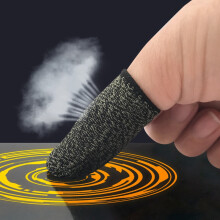 Professional Gaming Finger Cot 18-Pin Black Black Border Copper Fiber Anti-Sweat and Non-Slip Competitive Version 8Pcs