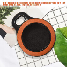 Anti-Lost Airtag Case Suitable for Airtag Leather Case, Suitable for Tracker Device Anti-Drop Orange