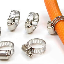 Stainless Steel Hose Clamps Set,8-44mm Adjustable Water Pipe Clamps,Trachea Fixed Ring Clamps for Plumbing, Automotive