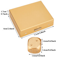 5pcs Aluminium Alloy Poker Dice Set with Storage Box – Gold & Silver Options
