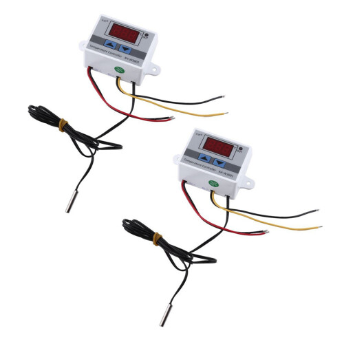 2X Commutateur de Commande de Thermostat de Contrôleur de Température LED Numérique 12V 1