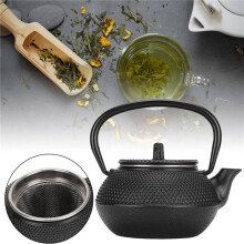 2X Tekanna i JäRn med Infusionsanordning i Rostfritt StåL Japansk GjutjäRn Tekanna Oolong Tea Puer Te-Te-Vattenkokare 300 ML