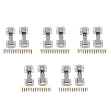 10Pcs Soft Close Kitchen Cupboard Cabinet Wardrobe 90Degree Door Hinges & Screws
