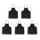 5X Unisex 2 Pocket Black Kitchen Apron Bib, One Size in Medium 1