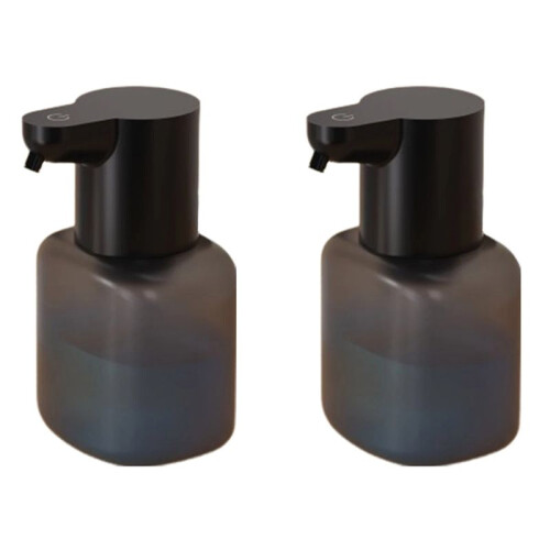 2X 550ml Automatic Sensor Hand Machine with Infrared Sensor Electric Dispenser IPX5 Waterproof for Home Black A