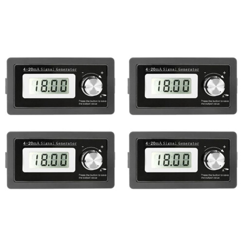 4X New 2-Wire 4-20MA Current Signal Generator Panel-Mounted Current Loop Generator 4 to 20MA Simulator High Precision