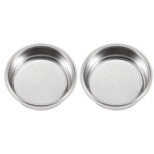 2X Kaffee Filter, 51 mm Kaffee Filterbecher Aus Rostfreier Stahl, Drucklose Kaffee Maschinen Filter, Kaffee Maschinen Zubehör A.