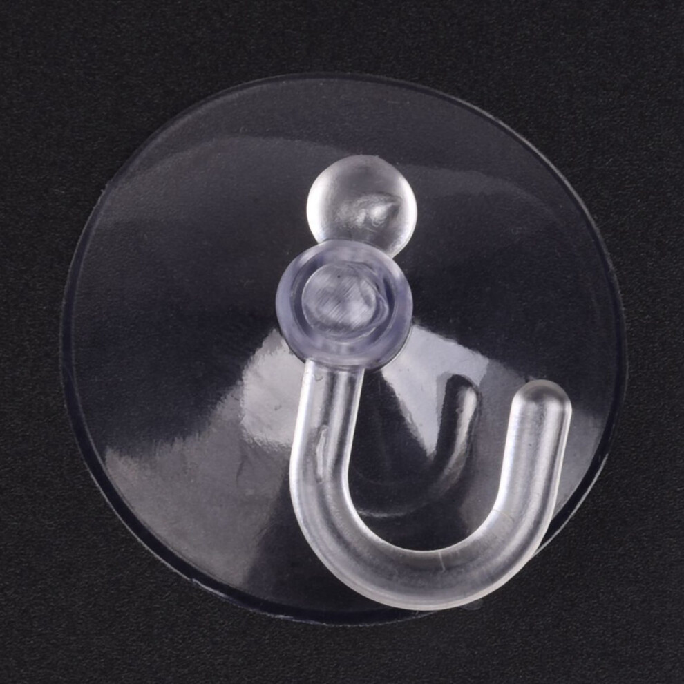 Pvc Plastic Suction Cup Hook 40Mm 24 Pcs Clear 4711820547977