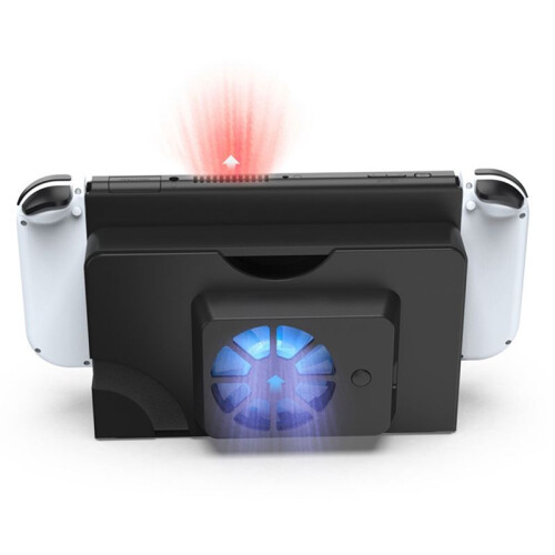 Dock Cooling Fan for  OLED Stand Game Console Dock Cooler with LED Fan USB for   OLED Accessory B 1