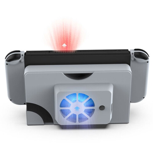 Dock Cooling Fan for  OLED Stand Game Console Dock Cooler with LED Fan USB for   OLED Accessory B 2