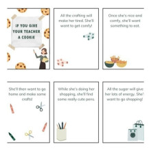 If You Give Your Teacher A Cookie, Teacher Appreciation Gift Book, Creativeand Thoughtful Gift for Teacher, Gift 6Pcs