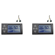 2X 24V 36V 48V 60V S861 LCD Ebike Display Dashboard Meter para Bicicleta EléTrica BLDC Controller Control Panel (SM Plug)