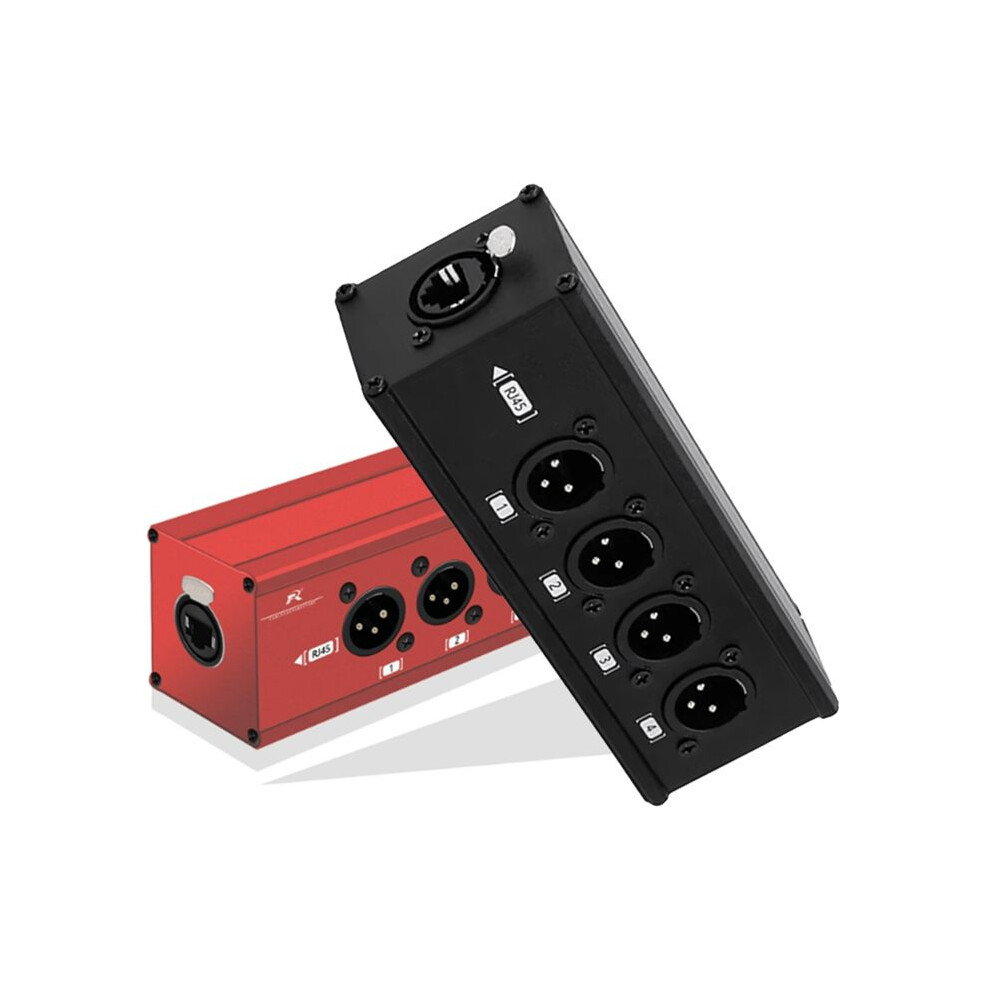1Pair Rj45 4 Channel 3Pin Xlr Audio/Dmx Over Network Cable Extender For Live Stage Lighting Audio Recording Studio 4711779414443