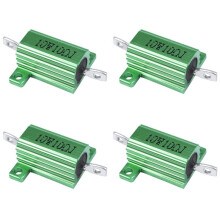 4X Gruen Aluminium Chassis Montiert Drahtwiderstaende 10W 10 Ohm 5%