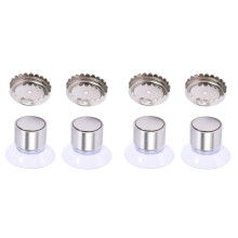 4 Set of Magnetic Soap Holders Bathroom Wall Hanging Soap Holders Suction Cup Rack Silver Magnetic Soap Holder